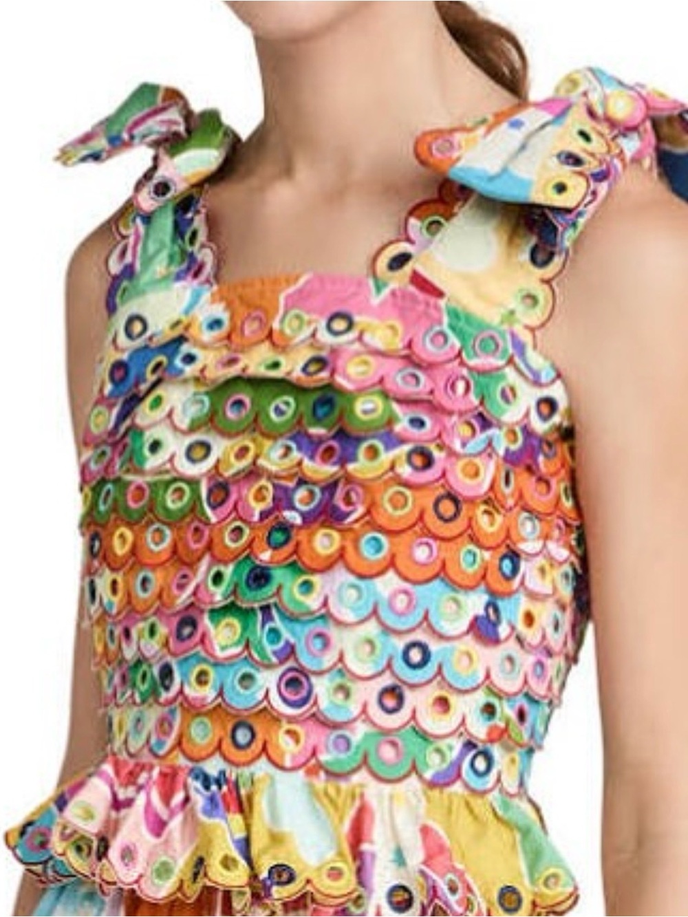 CeliaB Multicolor Sequin-Style Ruffle Tank Top